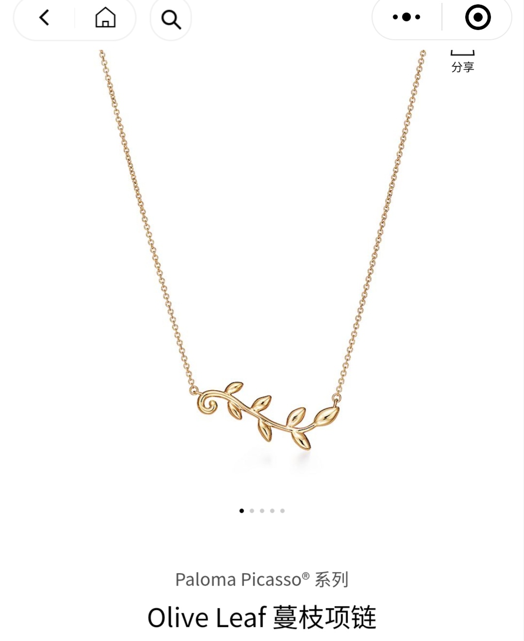 p45 Tiffany&Co. Tiffany necklace vine leaf necklace sweet hint description and details