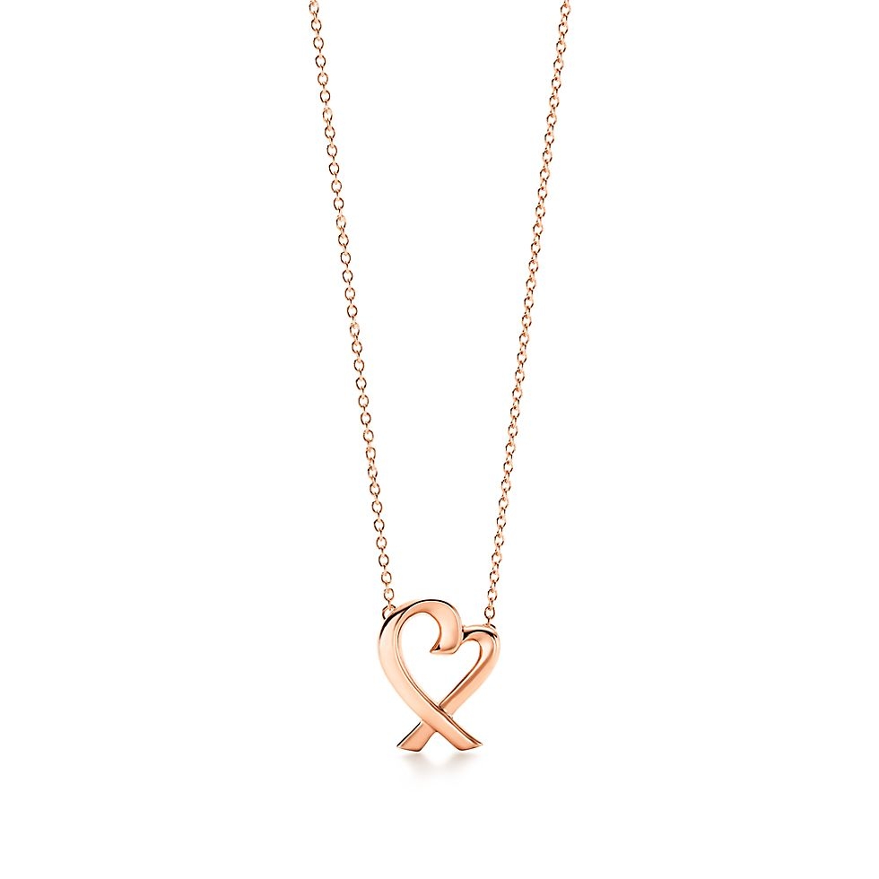 p40 Tiffany Tiffany necklace love necklace matte gold electroplated gold white gold