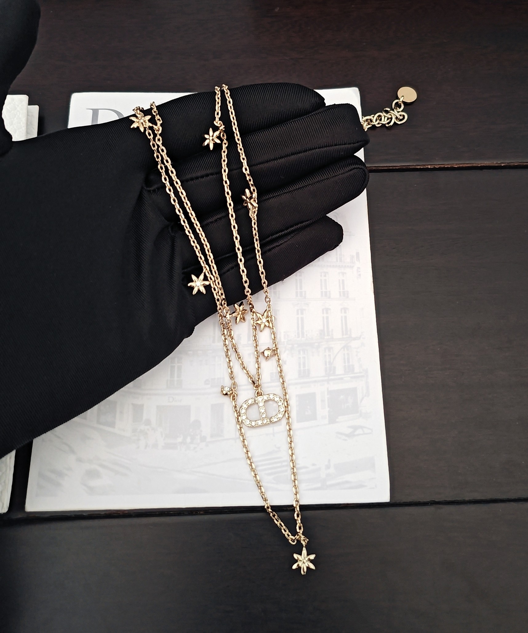 p75 [Dor latest CD multi-element double layer necklace]