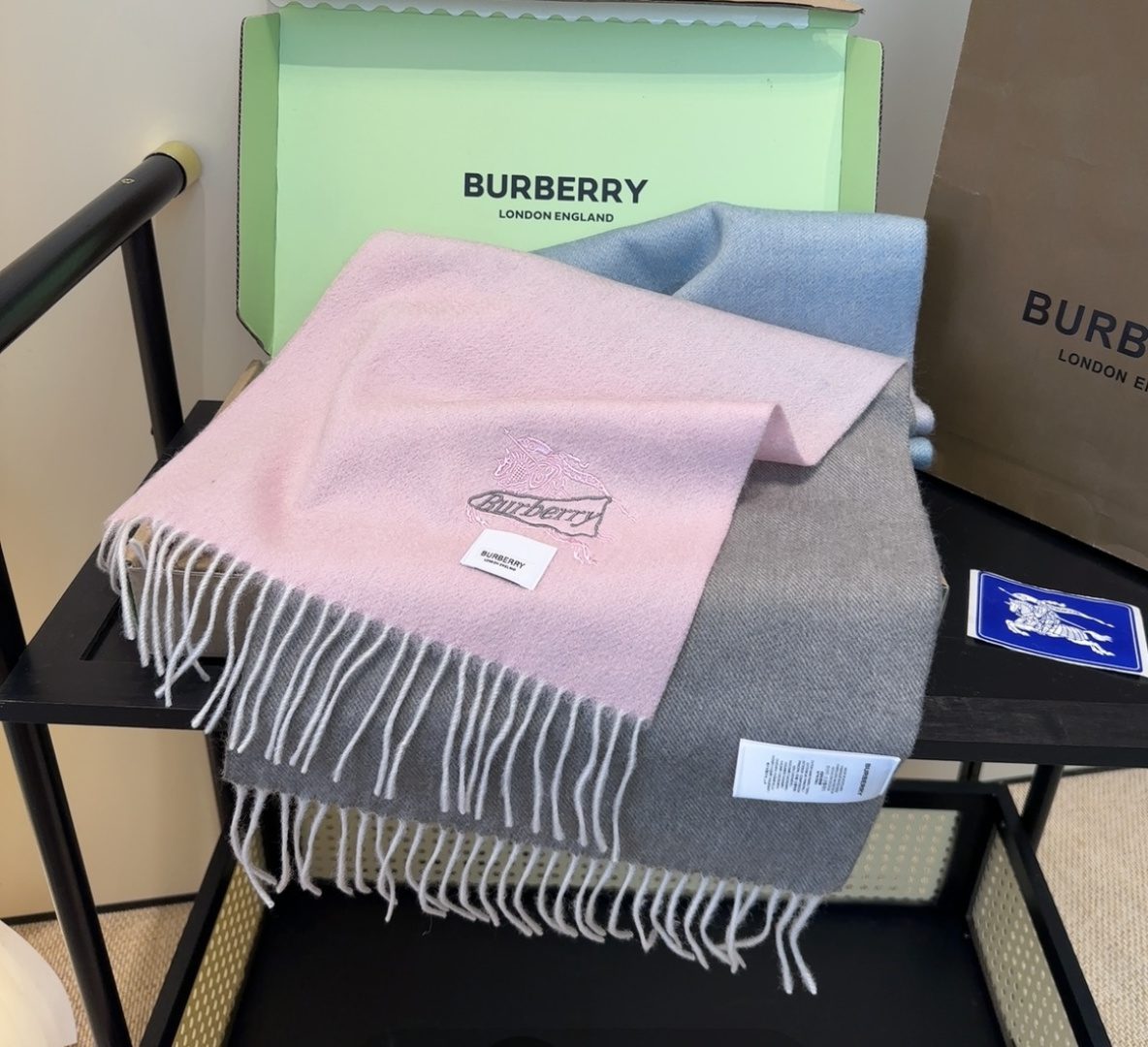 Scarf🧣Top cashmere version🧣【▪️Family benefits are coming! ! Burberry high-end heavyweight men