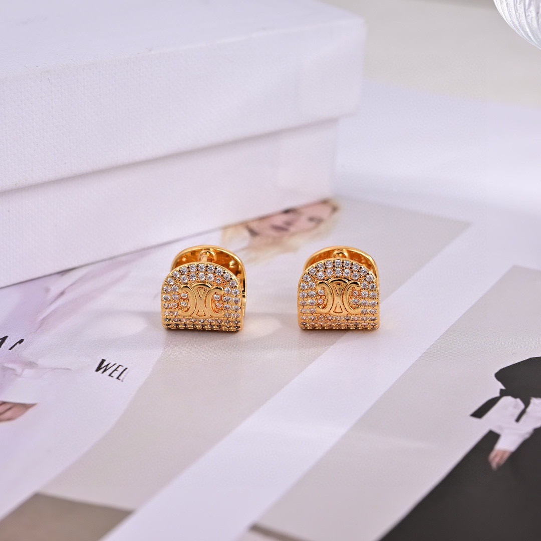 p48️Celine Arc de Triomphe earrings️️pRECLOUS new product simple fashionable gold special