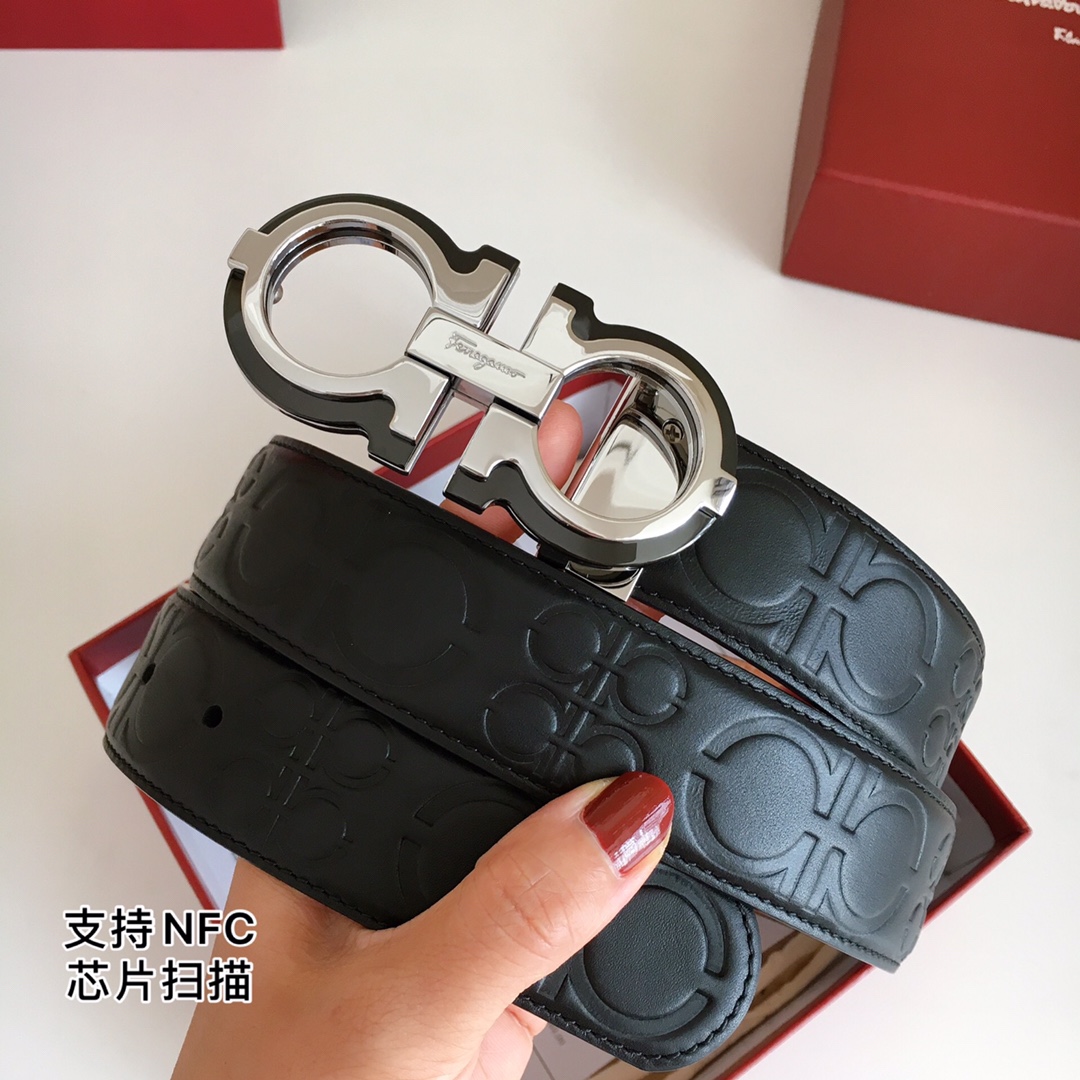 Belt The new Ferragamo supports NFC, chip scanning! Steel buckle original version 3.