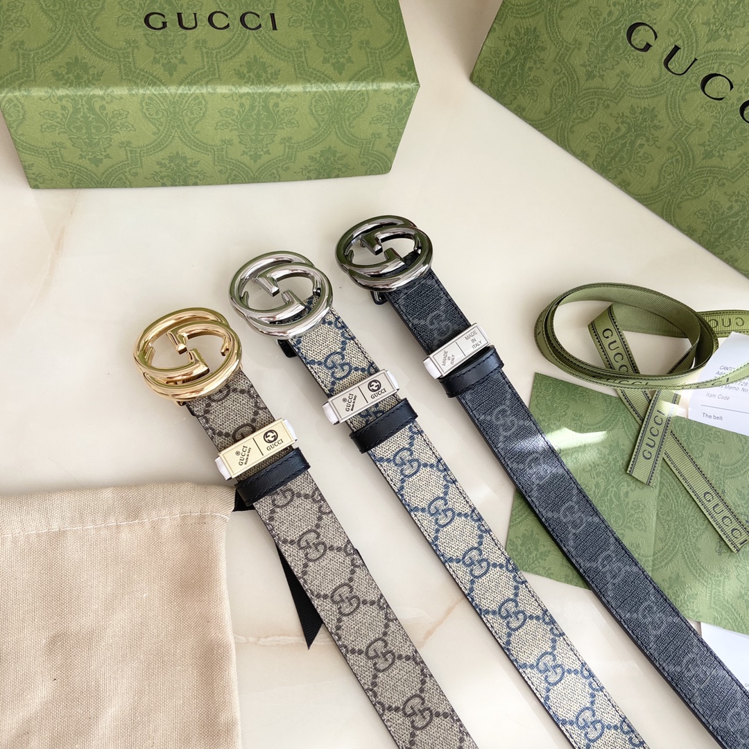 Belt Gucci original classic embossed leather material: Gucci Signature leather