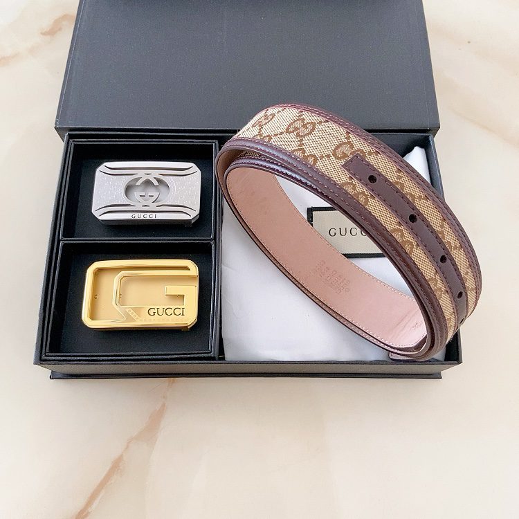 Belt Double buckle GUCCI original authentic, 4.0cm new arrival GUCCl classic belt