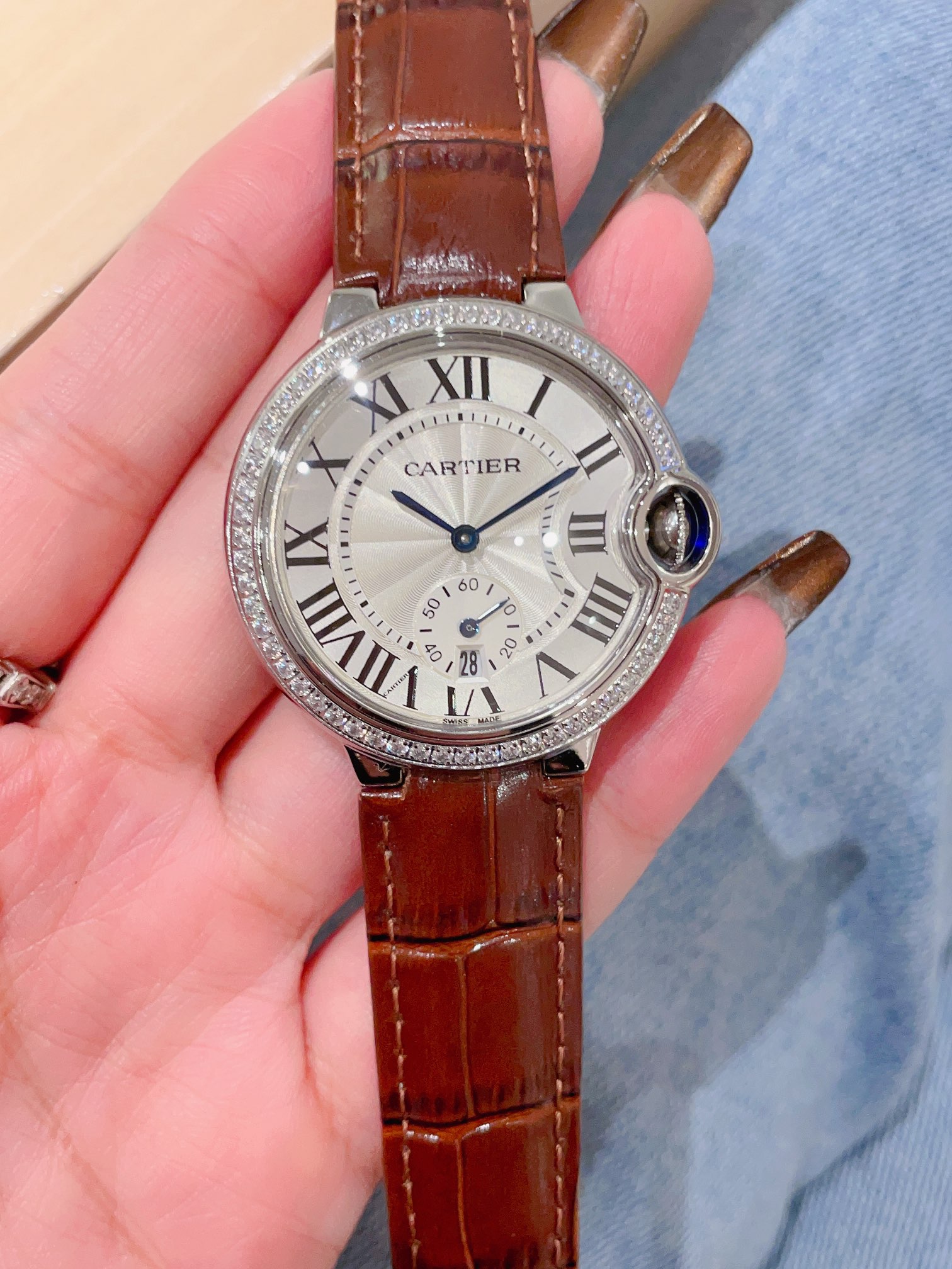 Taiwan factory produces three sizes in one women's model mm Cartier Cartier Blue Balloon Series: New