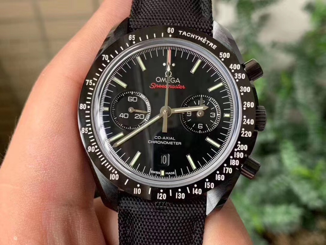 [Counter synchronization] OM factory European Speedmaster Seamaster series Dark Side of the Moon ceramic watch equipped with 90 movement automatic