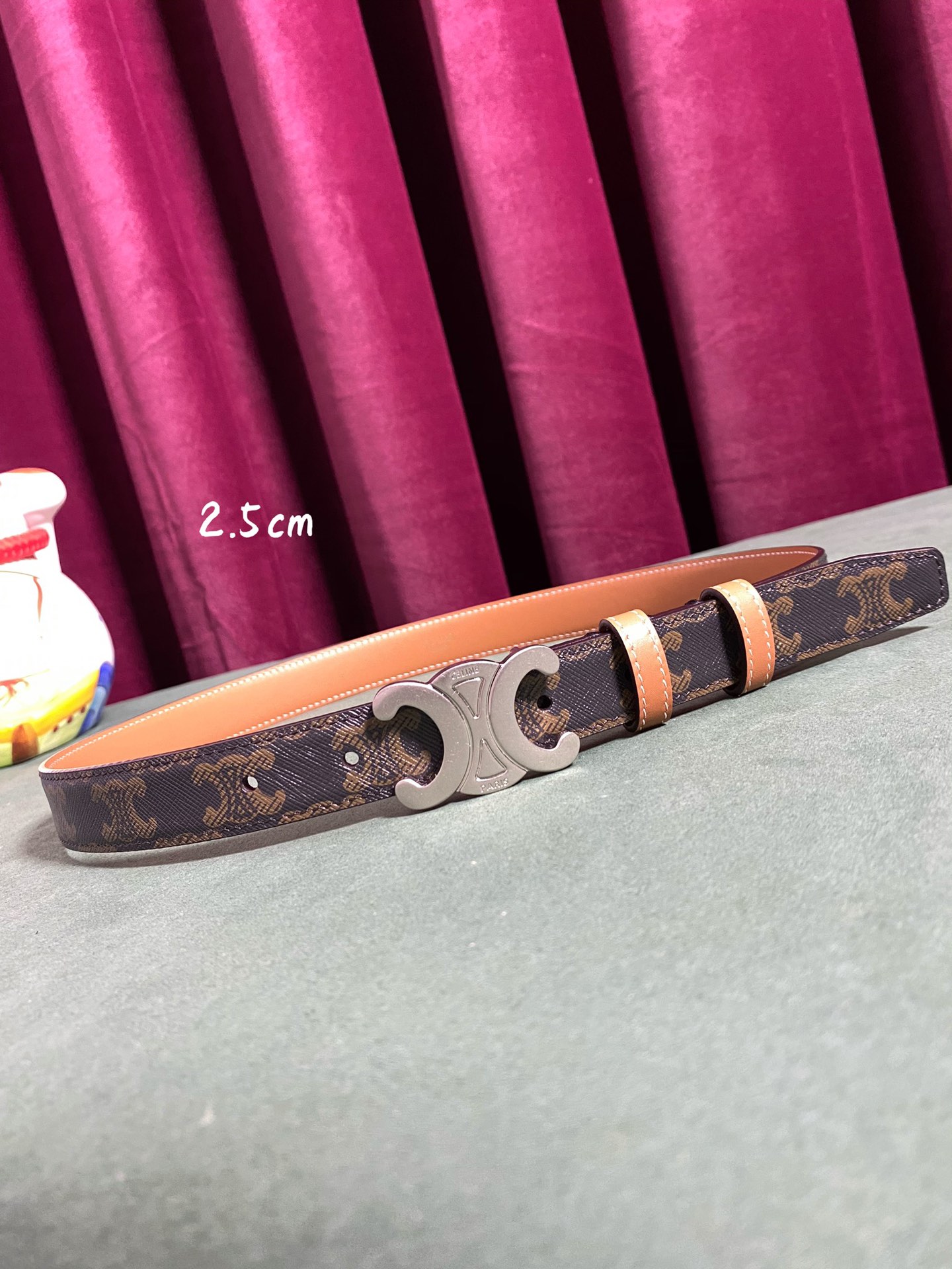 Belt p5Celine Celine TRIOMPHE CANVAS logo print Wagyu