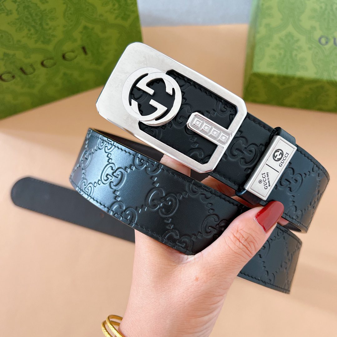 Belt GUCCI original authentic, steel diamond buckle cm new arrival GUCCl classic