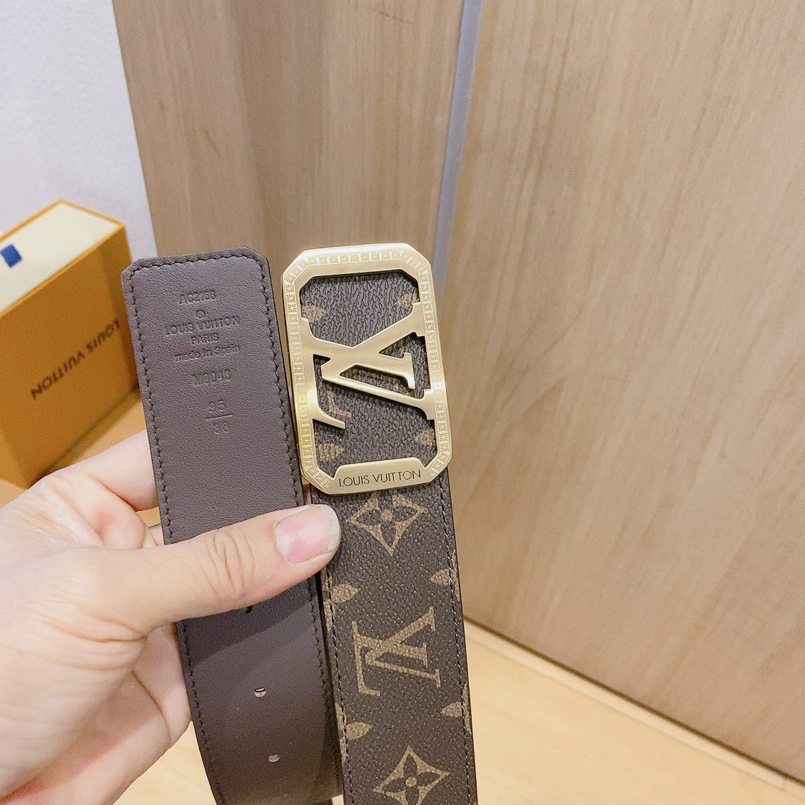 Belt Belt LV Initiales 40mm new hollow steel buckle counter belt with double-sided style