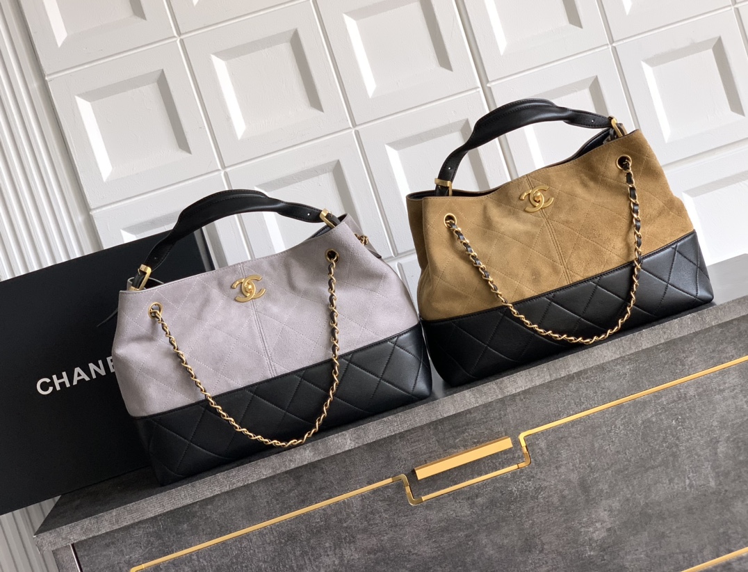 Bag Chanel Two-color version "High-End Quality"! Actual pictures of Big H, full of details of "Iron Gray" OHANEL𝟐