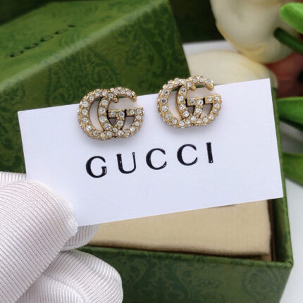 50 number GED0056Gucci Gucci new double G diamond stud earrings mini