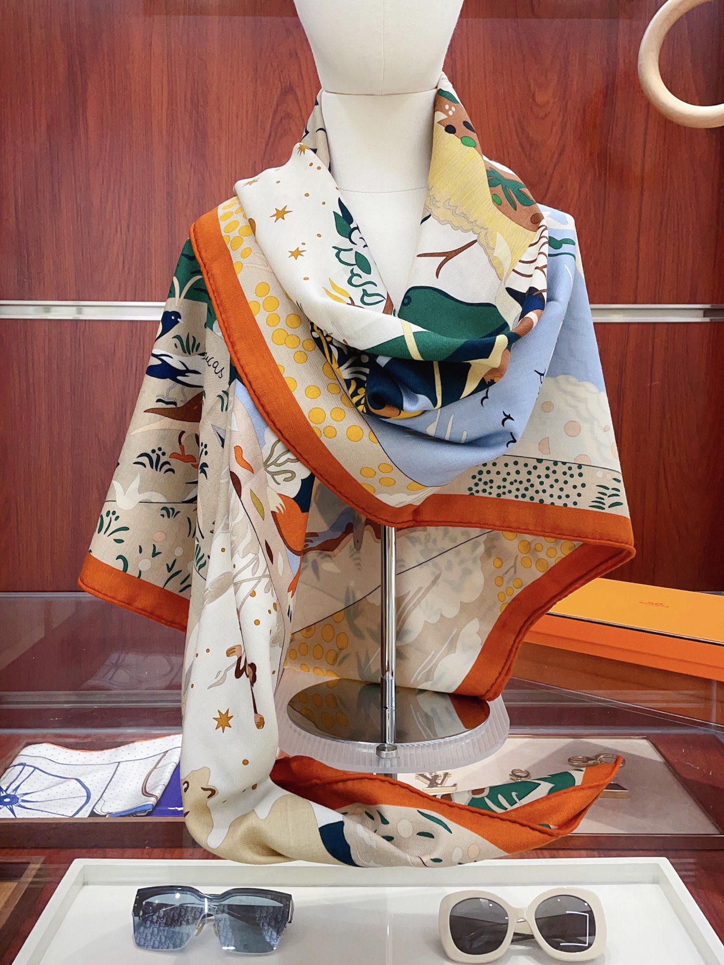 Scarf🧣Top version🧣 p [Double-sided same color, silk and wool style] H family cashmere new model, I bought it and said it is good