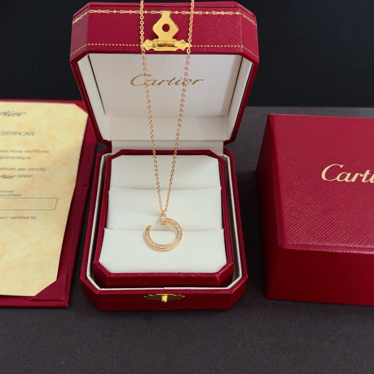 p90 Cartier diamond nail necklace high-end customized version diamond inlaid craftsmanship V gold material classic and